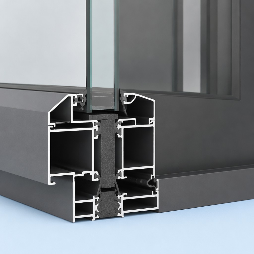 Thermal Break Aluminum Window Profile Modern Aluminum Frame Window for Residential and Commercial Construction
