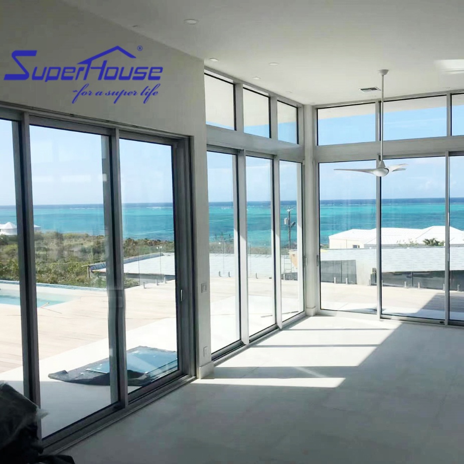 Hurricane proof sliding door showcase