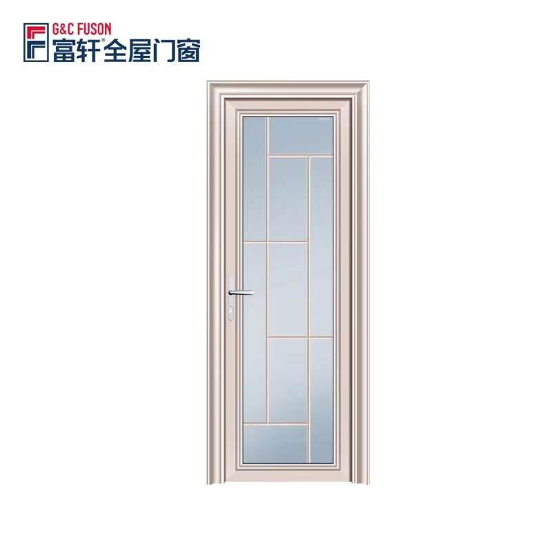 Fuson Customized New Products Aluminium Casement Doors Aluminum White Interior Double Metal Frame Glass French Door