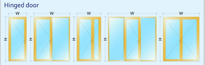 Miami NOA Approved Modern Hurricane Proof Impact Resistance Triple Glazed Aluminum Alloy Hinged Patio Door with Finished Surface