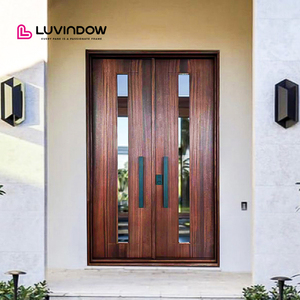 Modern Exterior Solid Wood Pivot Entry Doors