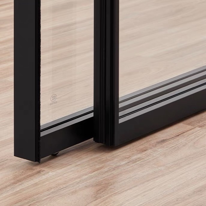 Ultra-Narrow Aluminum Alloy Glass Sliding Door Partition Folding Design Lower Rail Hanging Balcony Car Wash Shop Living Room