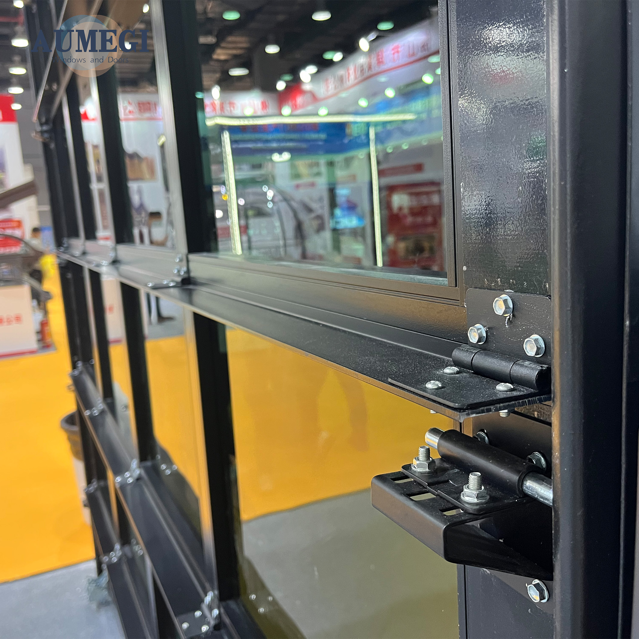 Aumegi Balcony Screen Florida Impact Garage Doors Price Aluminum Black Glass Garage Doors for Homes Remote Control Garage Door