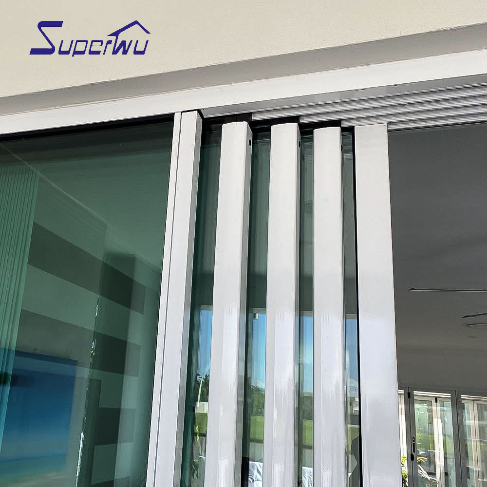 Florida Hurricane Proof Impact Rated Large Missile Sliding Patio Doors Aluminum Laminated Glass Sliding Door Impact Resistance