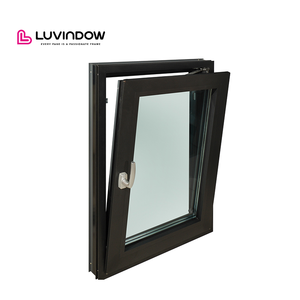 Modern Style Tilt Turn Window Low-E Glass German Hardware Aluminium Frame Swing Open
