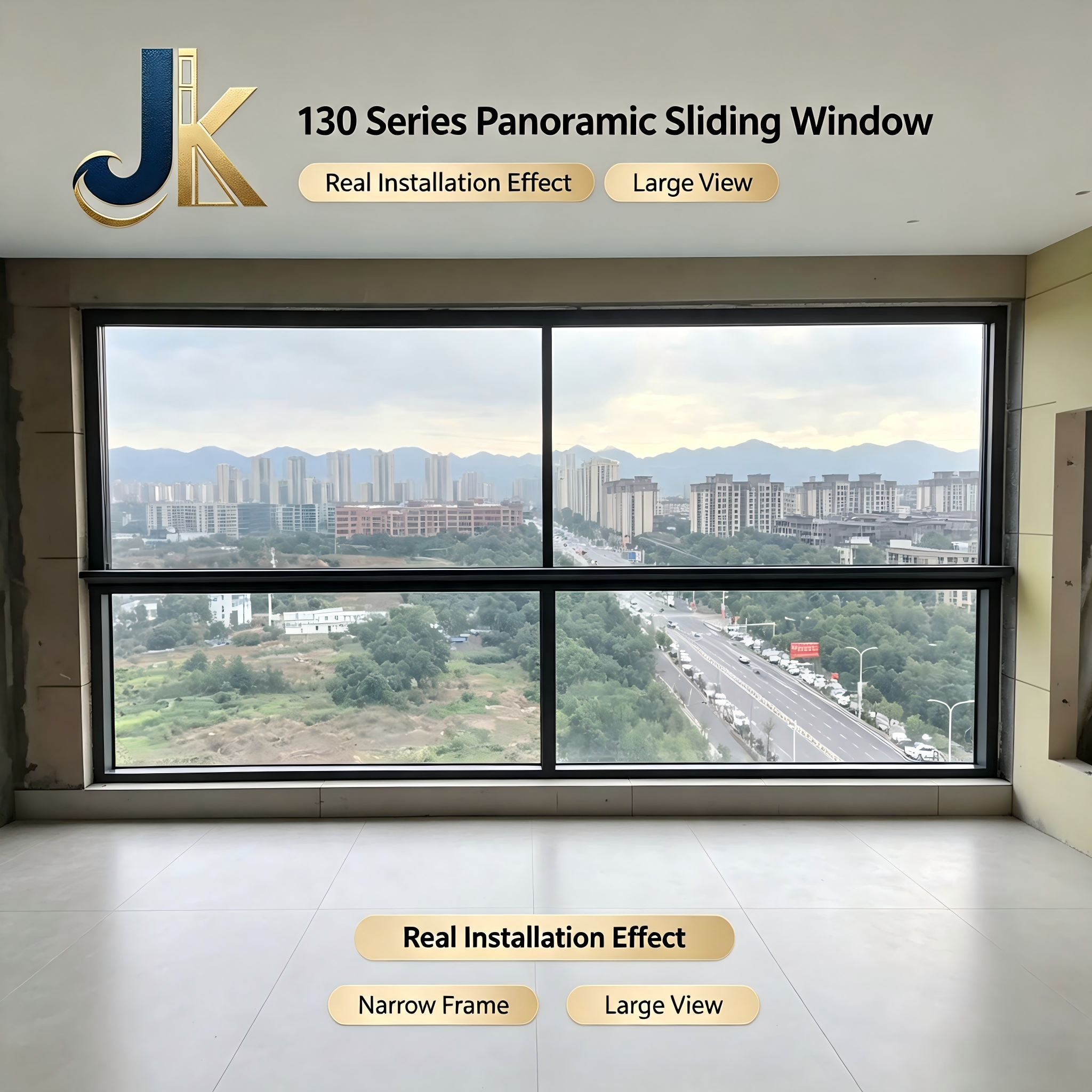 Aluminum Sliding Window Double Glazed Thermal Break Soundproof Waterproof Flyscreen Minimalist Design Kitchen Hotel OEM Custom