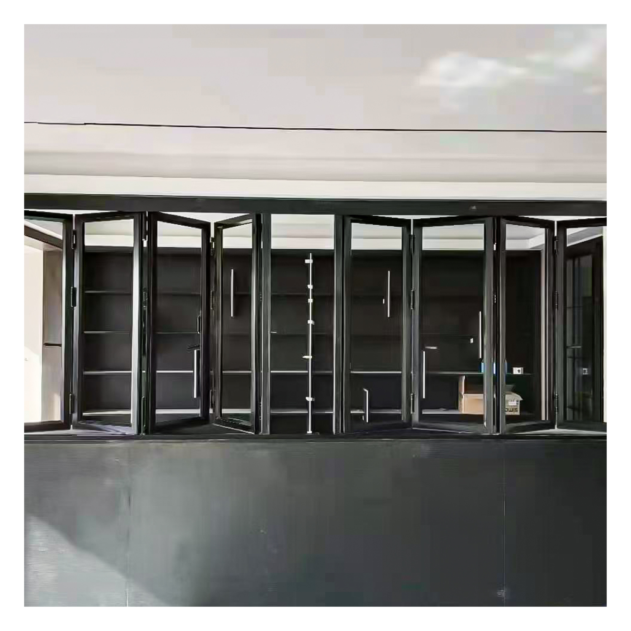 Aluminium Bi Fold Window Profile Fold up Glass Windows Best Selling High-End Vertical Folding Window