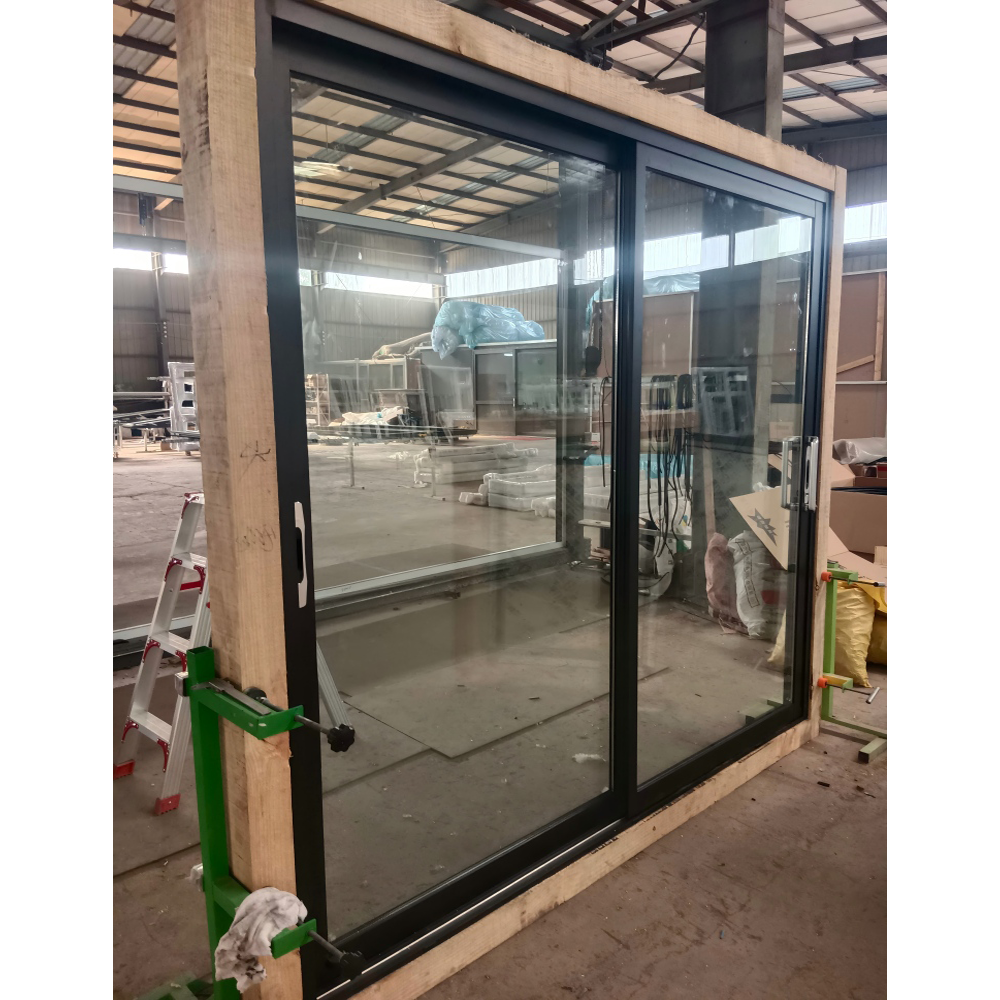 Aluminum Alloy Thermal Break Sliding Door Double Glazing Tempered Glass CE ISO9001 Certified Modern Design Wine Cellar Hospital