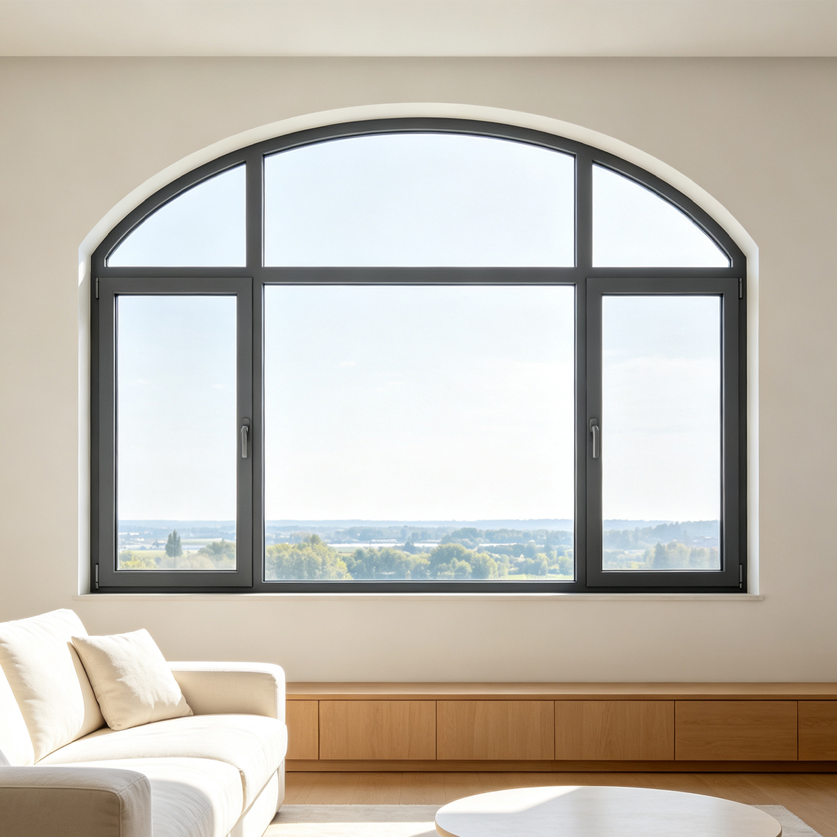 Wholesale Classic French Grid Glass Light Transmitting UV Protection Aluminum Glass French Casement Window for Bedroom