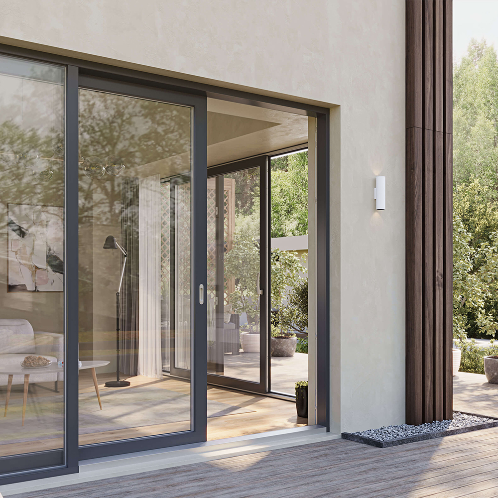 Customized Designs Soundproof Energy Saving Thermal Break Aluminum Sliding Door Low-E Glass Sliding Patio Door for House