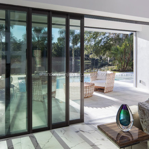 LG Custom Modern Design Heavy Duty Double House Plexiglass French Patio Sliding Door Aluminium Frame External for Hotels