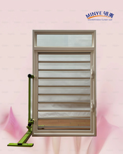 Modern Design Aluminum Glass Louvre Windows Horizontal Adjustable Tempered Glass Louver for Bathroom Kitchen Ventilation