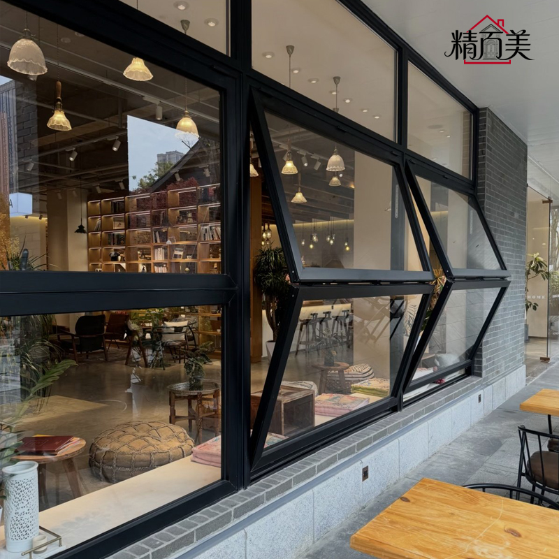 Aluminum Alloy Frame Glass Bifold Window Vertical Folding Opening Soundproof Customized Size Wooden Crate Kitchen Bathroom OEM
