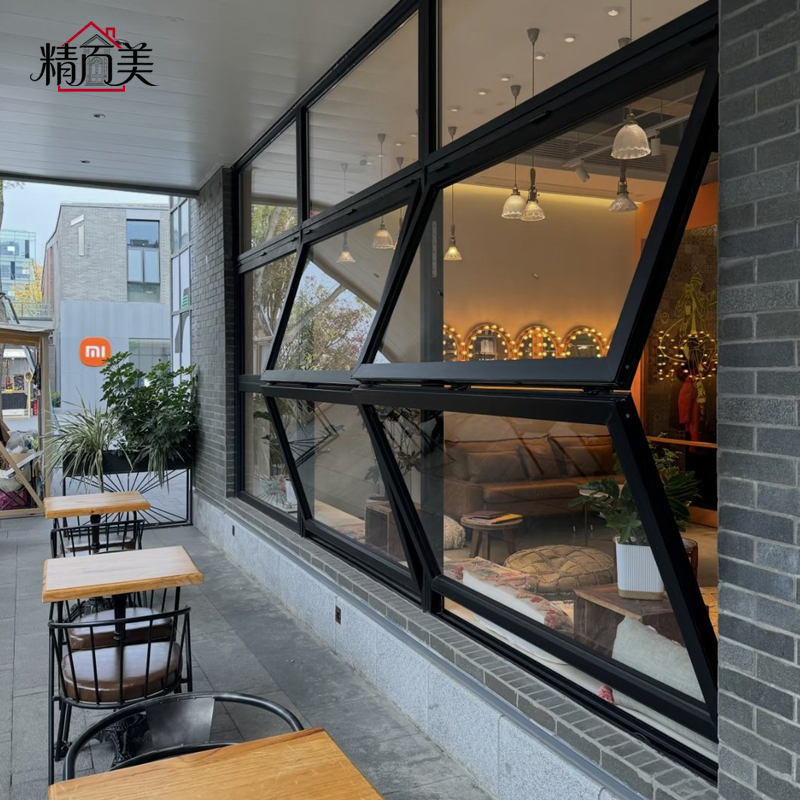 Aluminum Alloy Frame Glass Bifold Window Vertical Folding Opening Soundproof Customized Size Wooden Crate Kitchen Bathroom OEM