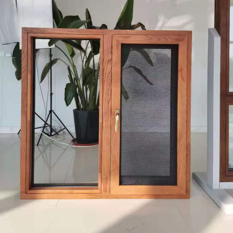 Customized Aluminum windows Double Glaze Glass windows Aluminum Clad Wood Window