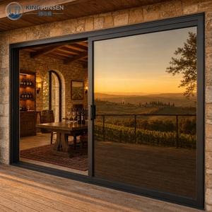 BT200 Sliding Glass Doors Aluminum Double Tempered Insulated Cellar Door