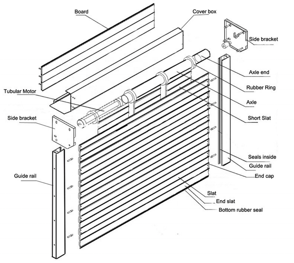 Cheap Electric Aluminum Rolling Shutter Automatic Garage Door Storage Manual Roller Shutter Doors
