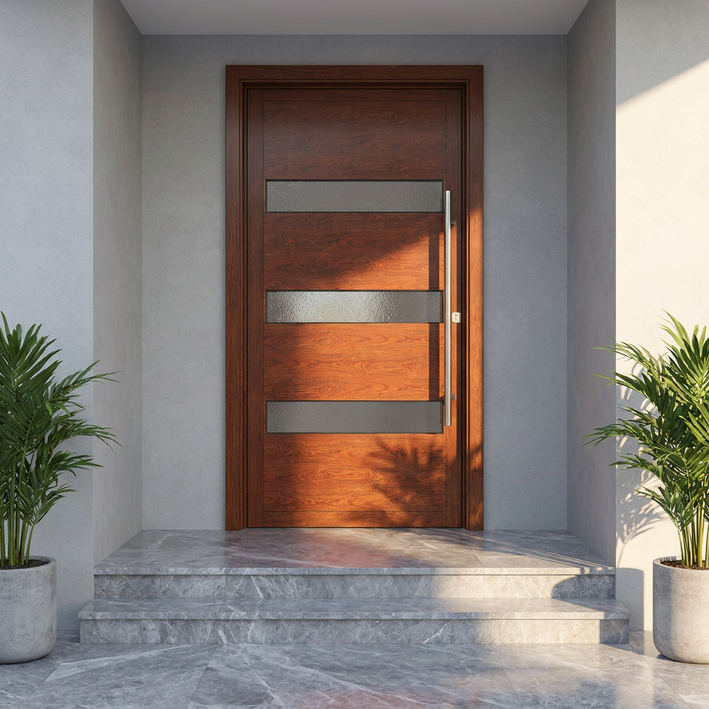 Aluminum Swing Door With Vision Glass Window Custom Interior Room Door