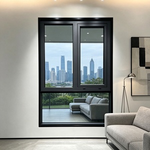 80 Series Thermal Break Aluminum Flush Sash Casement Window Inward Opening