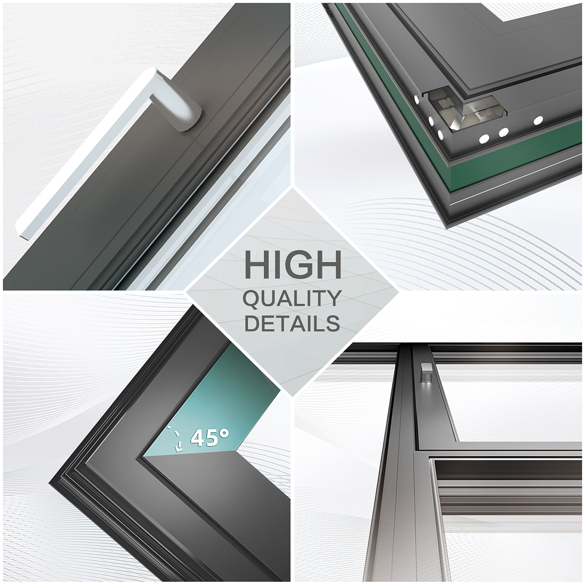 SUNGYE Aluminium Frame Sliding Folding Glass Curtain Balcony Partitions Doors Aluminum Stacking Panoramic Accordion Bifold Doors