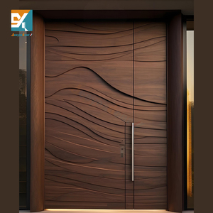Modern Luxury Walnut Wood Pivot Door