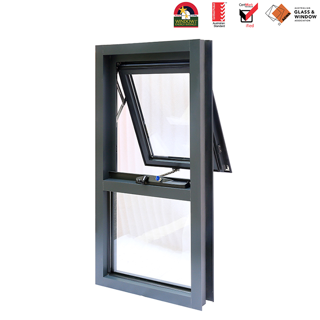 As2047 Modern Aluminum Windows and Doors Australia Double Glazed Sliding Awning Windows Residential Windows with Fly Screen