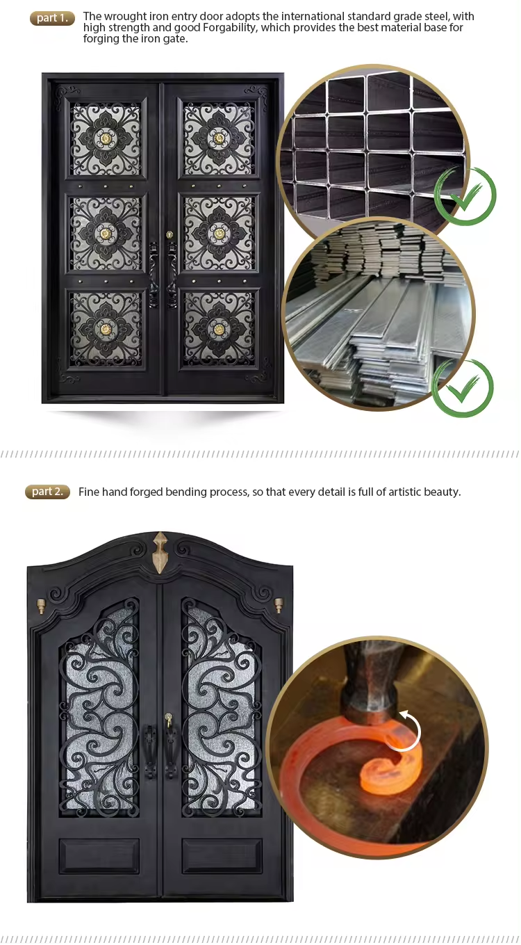 Forged French door display 7