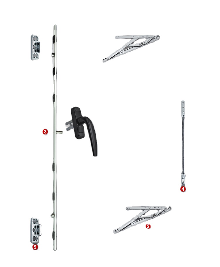 TB-WK200 Top Sale Windows And Doors Aluminum Window Tilt And Turn Window Hinges Aluminum Tilt And Turn Window Hardware System