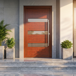 Aluminum Swing Door With Vision Glass Window Custom Interior Room Door