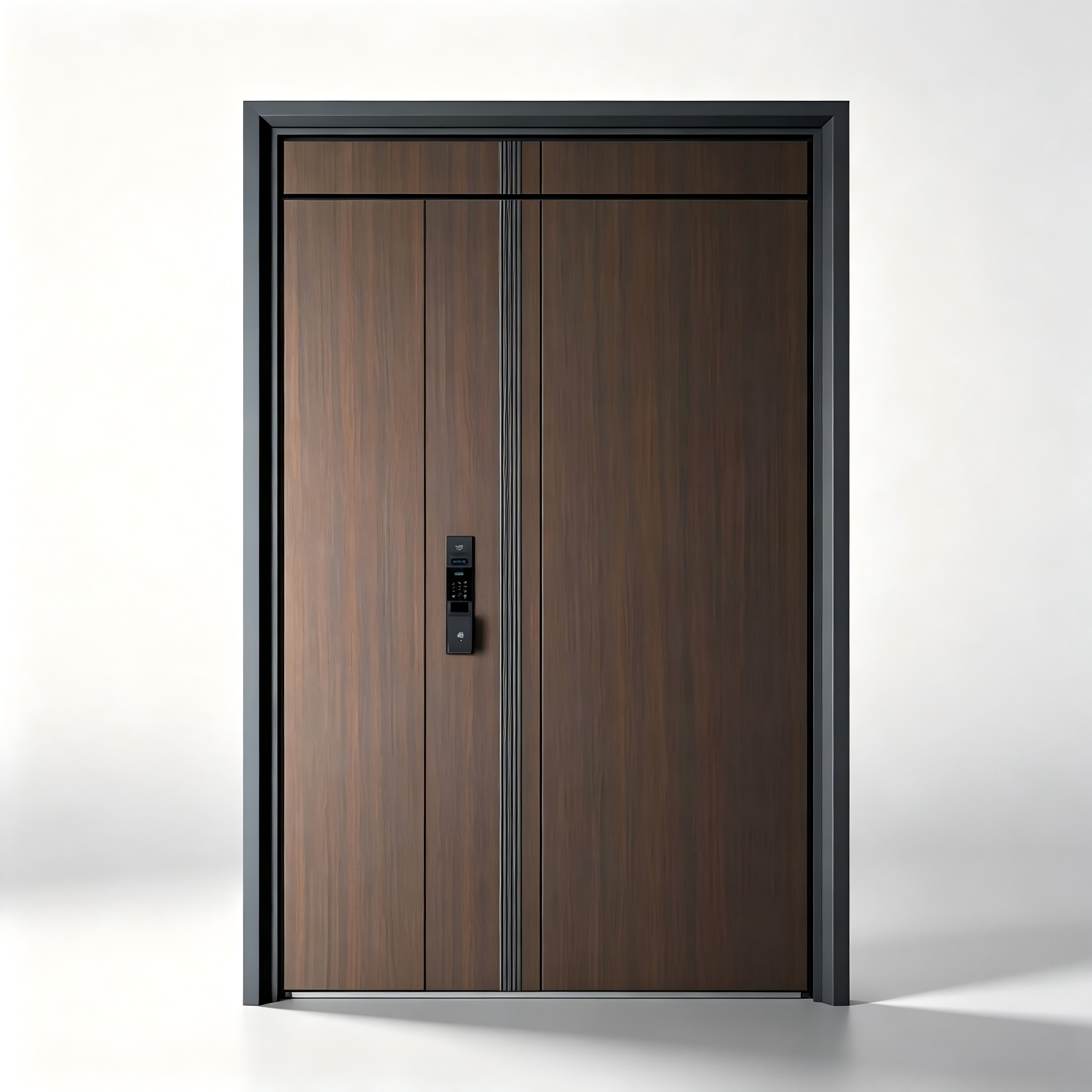Luxury Cast Aluminum Carved Entry Door Grand Villa Entrance Thermal Break Anti Theft Fingerprint Lock Tempered Glass Custom OEM