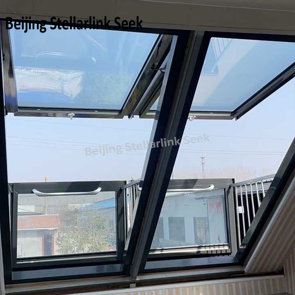 Modern Style Waterproof Aluminum Attic Skylight Roof Window Converts to Balcony Ventilation for Bathroom Loft