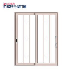 Fuson Narrow Aluminum Alloy Glass Sliding Door Exterior Aluminium Hing For Room