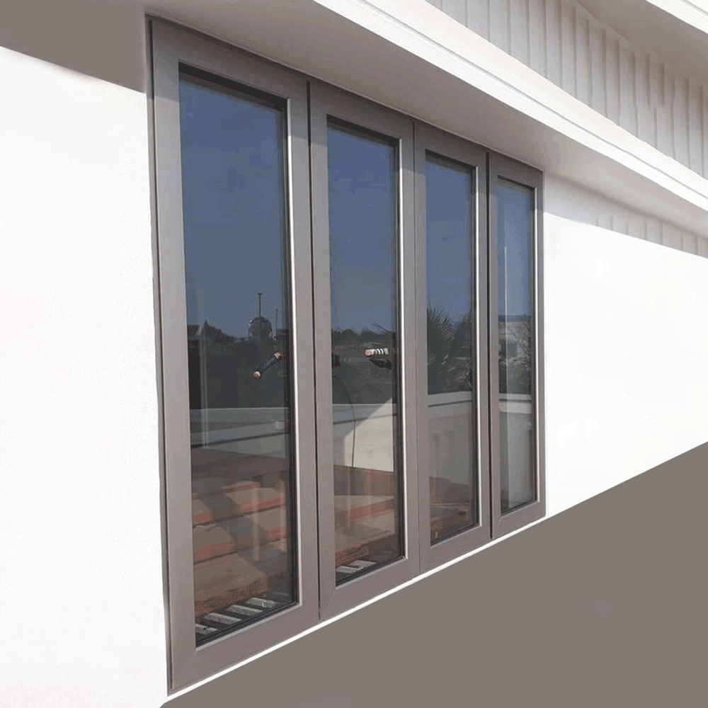 Aluminum-plastic Co Casement Window Anthracite Grey Double Glazing Swing Energy Glass System for Residential Housing Supplier
