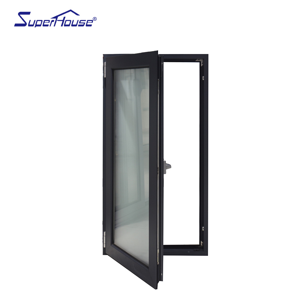 Black Aluminum Window Australian Standard Double Glazed Bay Casement Windows Price