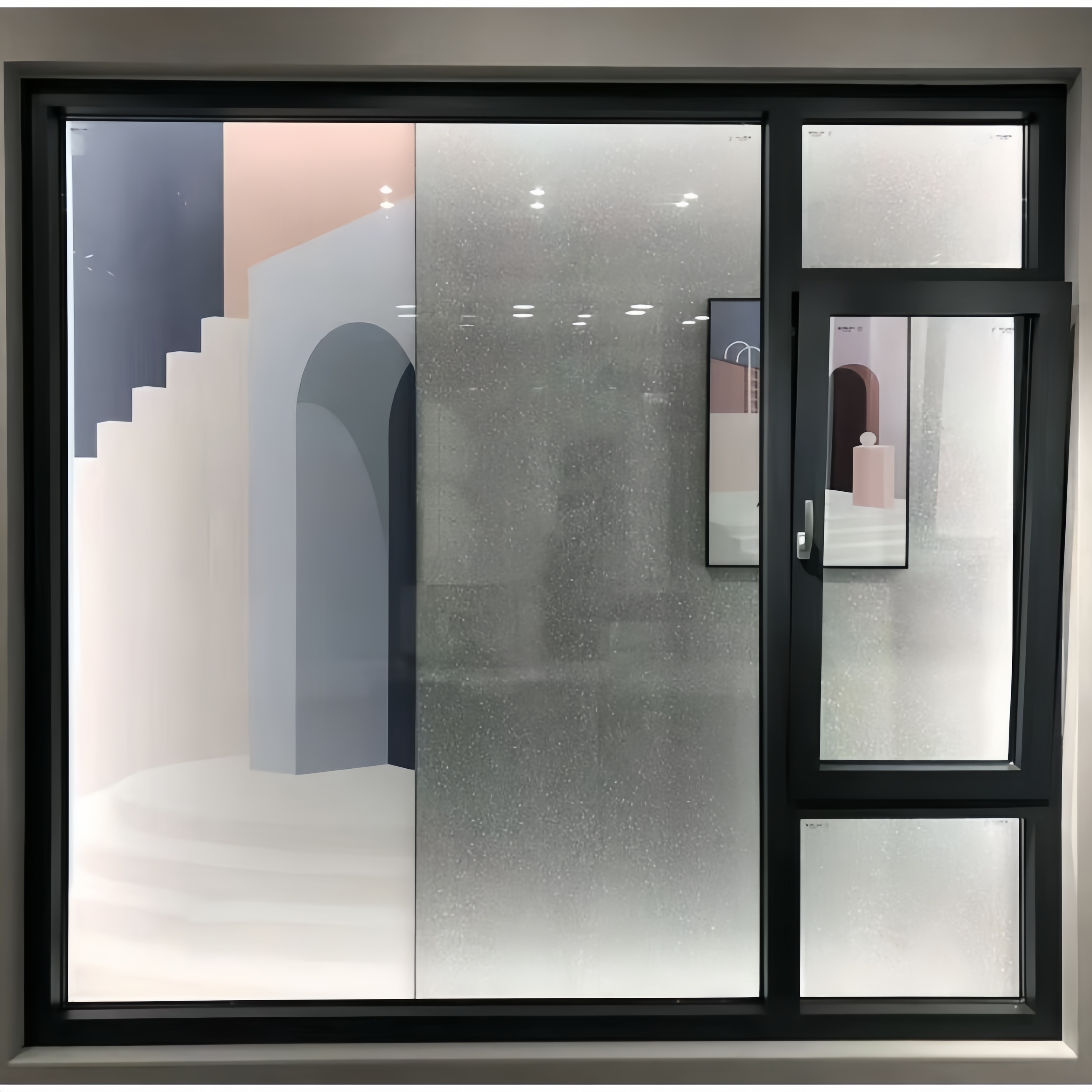 Customized Modern Louver Casement Window Large Aluminum Fixed Double Tempered Insulation Glass Soundproof Windproof Heat 5 Year