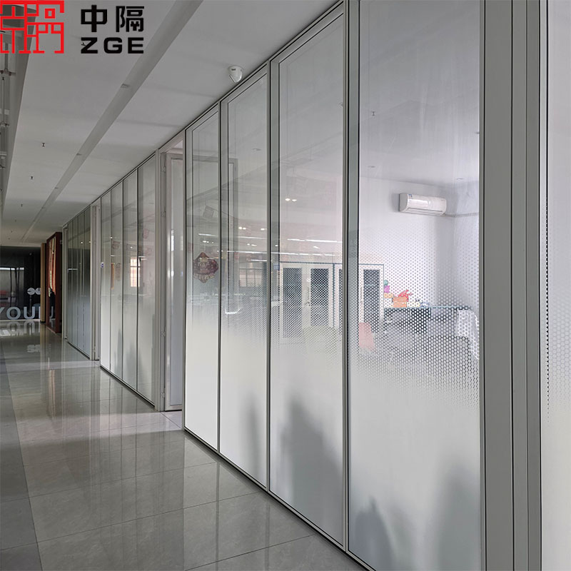 Sliding Glass Door Office Partition with Aluminum Profile System