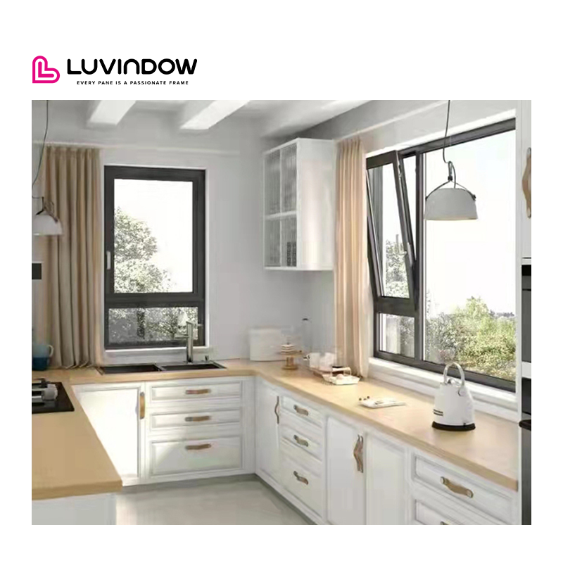 Ultra Thermally Efficient NFRC Certified Concealed Hinges Thermal Break Aluminum Tilt Turn Windows for US High Rise Apartments