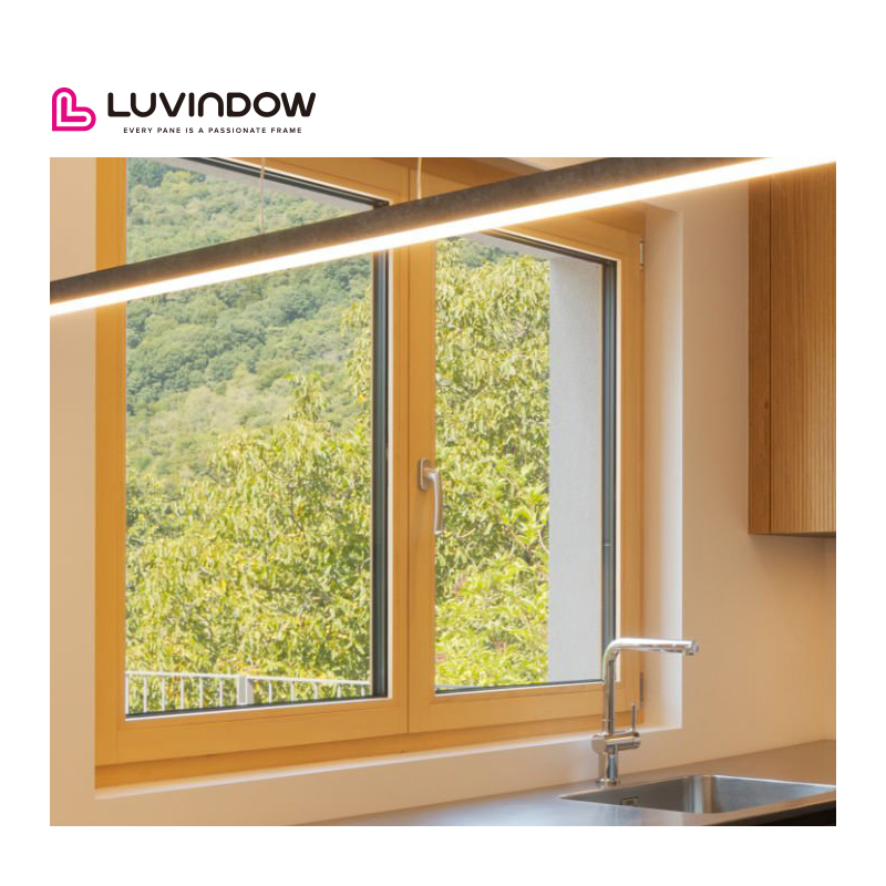 Climate Defense Wood House Windows Aluminum Clad Wood Casement Windows for Hill Country Estate