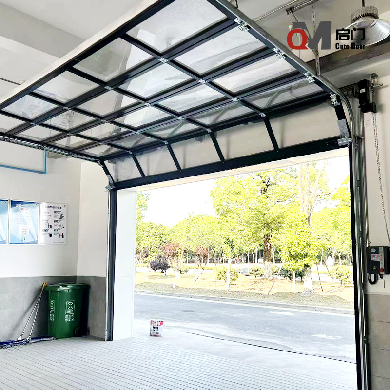 Wholesale Polyacrylic Aluminium Electric Glass Door Custom Industrial Lifting Door Anti-theft Cheap Commercial Warehouse