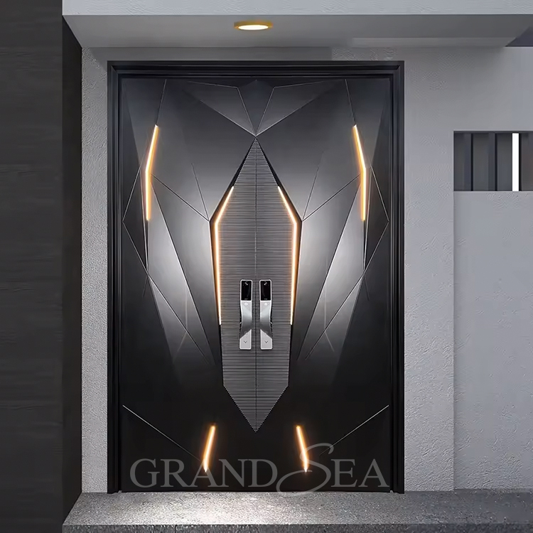 Pivot Hinged Door Modern Front Entrance