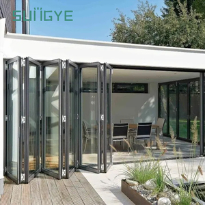 Aluminum Sliding Folding Glass Curtain Door