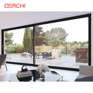 DERCHI Exterior Conceal Pocket Slide Doors Inside Stacking Sliding Patio Door