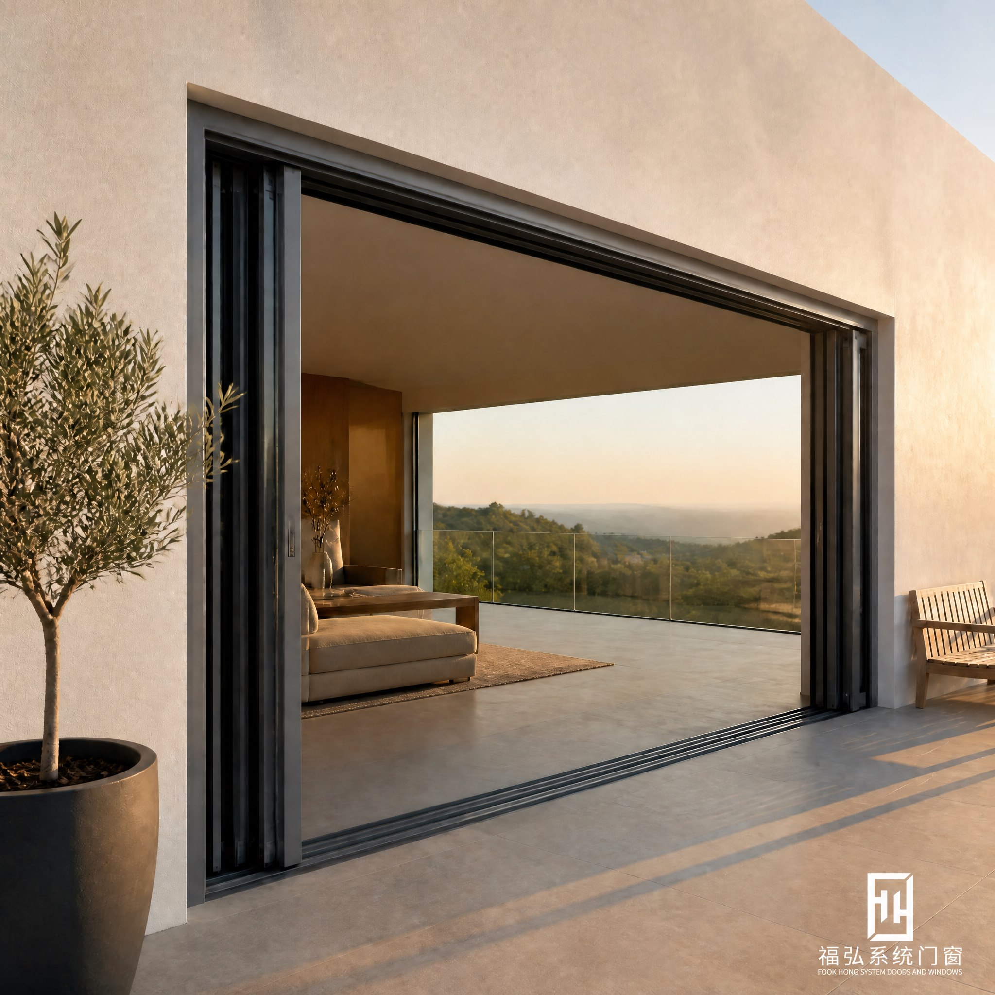 Heavy Duty Thermal Break Aluminum Sliding Door Dark Grey Double Glazing Smooth Wheels Waterproof Custom Wine Cellar Living Room
