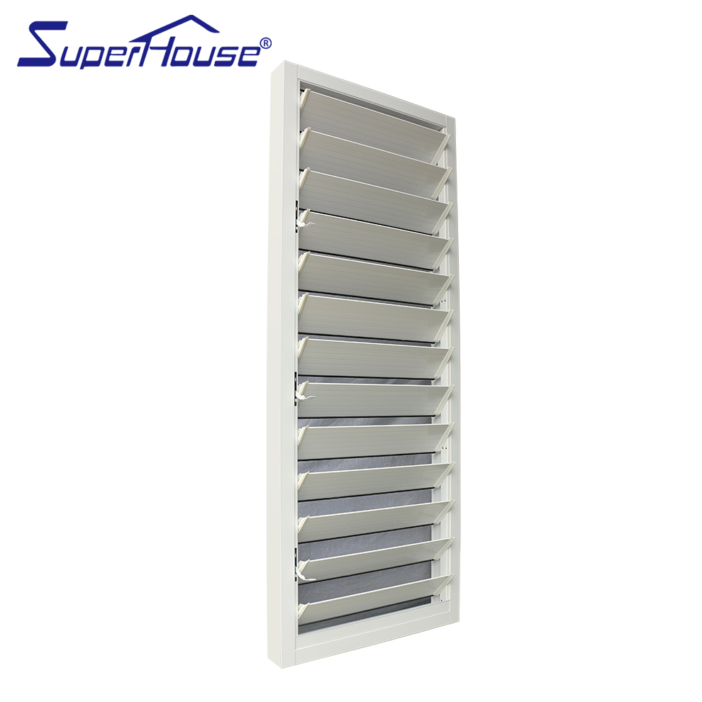 Aluminum Insulated Glass Sun Louver windows Louvre Window Factory Supply