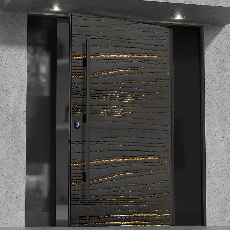 Residential Armored Modern Design Exterior Security Metal Door Competitive Security Door Anti Theft Front Door