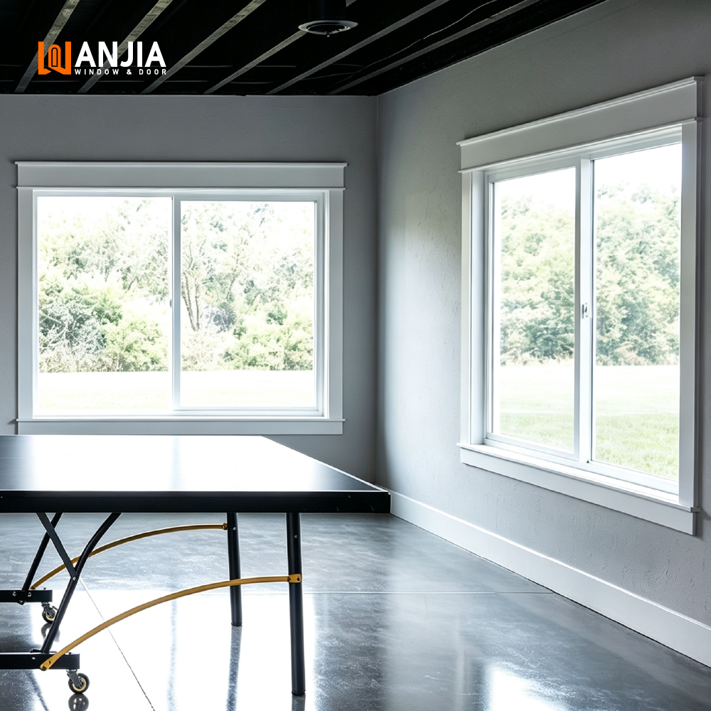 High Quality Hurricane Impact Soundproof PVC Sliding Window Balcony Exterior UPVC Glass Sliding Window