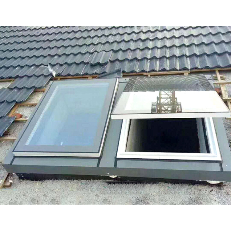 Aluminum Pitched Skylight Windows Roof With Blinds
