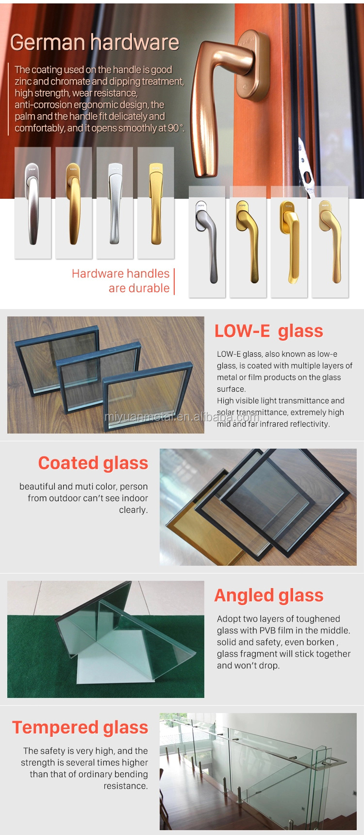 Aluminum bathroom door corner details