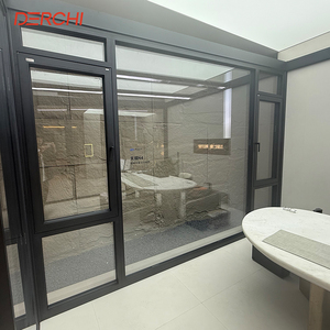 Modern Aluminum Alloy Broken Bridge Tempered Glass Casement Windows