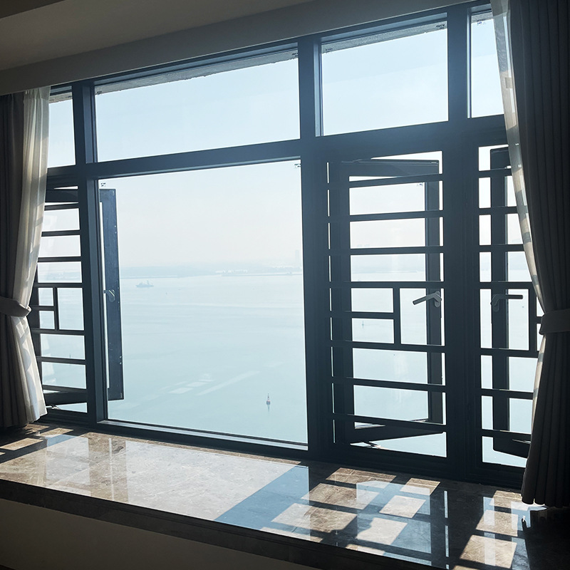 Aluminum Swing Modern Design Window with All Accessories Handle Hinges Lock Security Grill for Villa House Home